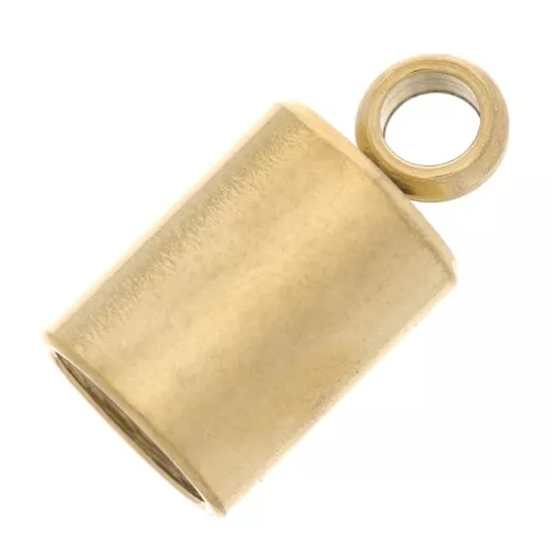 303 Stainless Steel 4mm Cord ends - Gold Tone x4