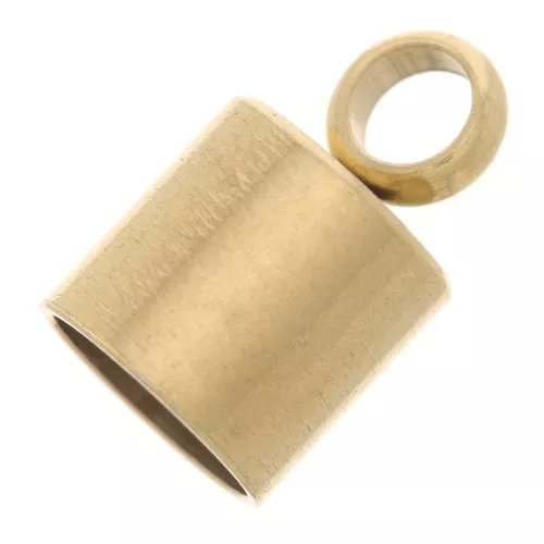 303 Stainless Steel 6mm Cord ends - Gold Tone x4