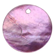 20 mm round sequins in tinted mother-of-pearl - Lilac x20