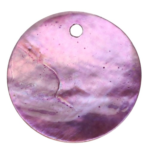 20 mm round sequins in tinted mother-of-pearl - Lilac x20