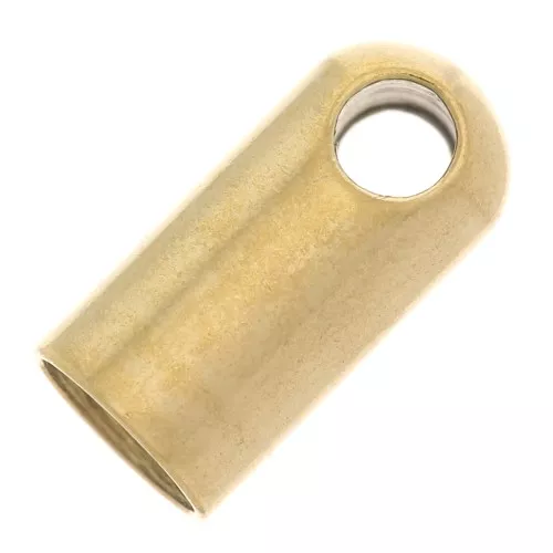 3mm 303 Stainless Steel Cord ends - Gold Tone x4