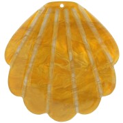 45x43mm Acetate Shell Pendant - Ochre pearl x1