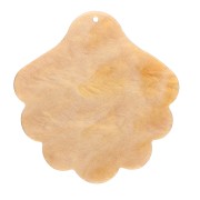 45x43mm Acetate Shell Pendant - Ochre pearl x1