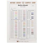 Color chart Miyuki Delica 11/0 (DB) - Sample Card (n°1005) - Silk & Dyed x1