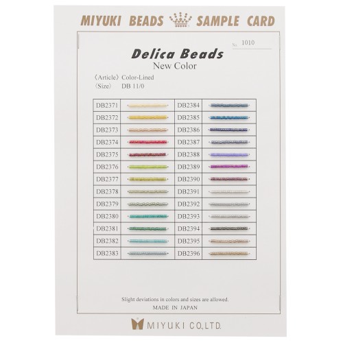 Miyuki Delica 11/0 (DB) - Sample Card (n°1010) - Inside Dyed Fancy x1