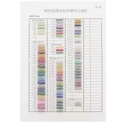 Miyuki Seed Beads 6/0, 8/0, 11/0 & Cube SB Color Chart - Sample Card (No. SP-126)