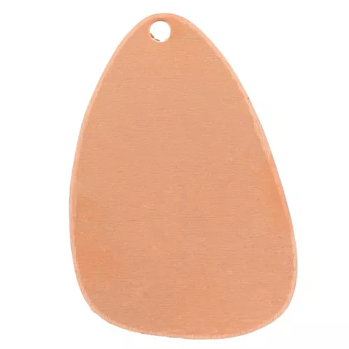 41x27mm Rounded triangle pendant for Efcolor overglaze powder in copper x1