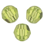 Round beads PureCrystal 5000 4 mm - - Citrus Green x20