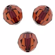 Round bead PureCrystal 5000 8 mm - - Smoked Amber x1