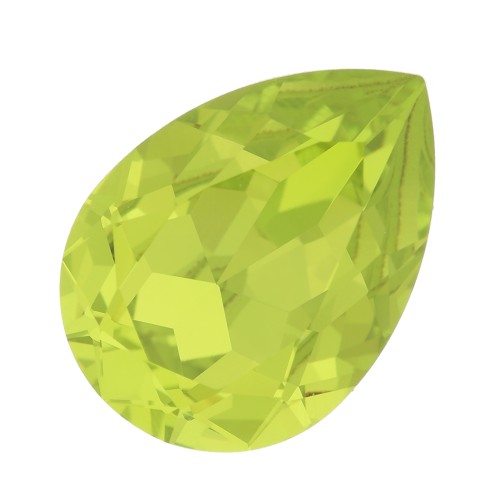 10x7mm PureCrystal 4320 Pear Fancy Stone - Citrus Green x1