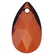 22mm PureCrystal Tear drop 6106 - Smoked Amber x1