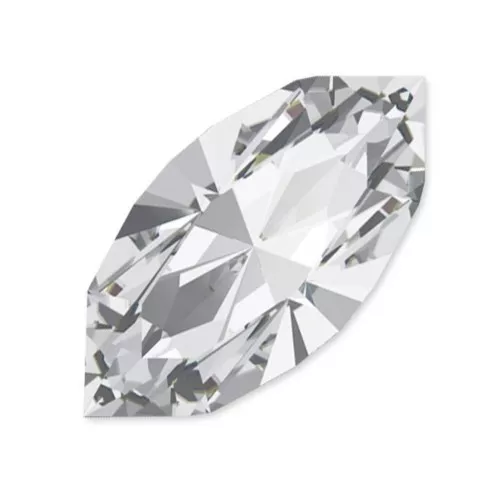 10x5mm PureCrystal Navette 4228 - Unfoiled - Crystal x1