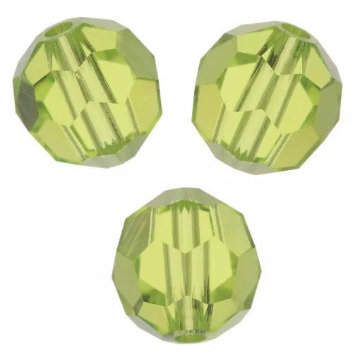 Round beads PureCrystal 5000 6 mm - - Citrus Green x6