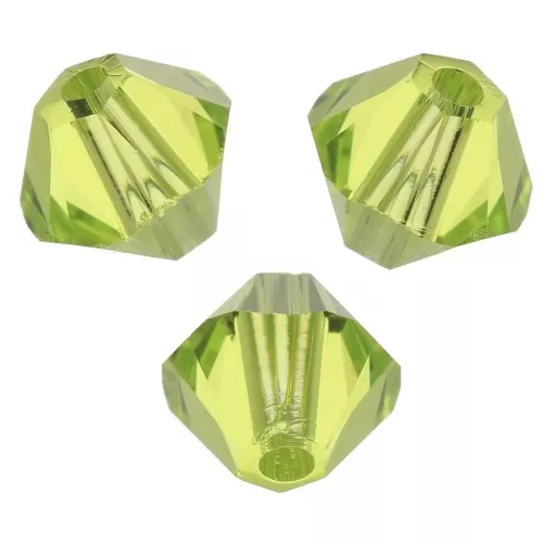 4mm PureCrystal 5328 Crystal Bicones - Citrus Green x50