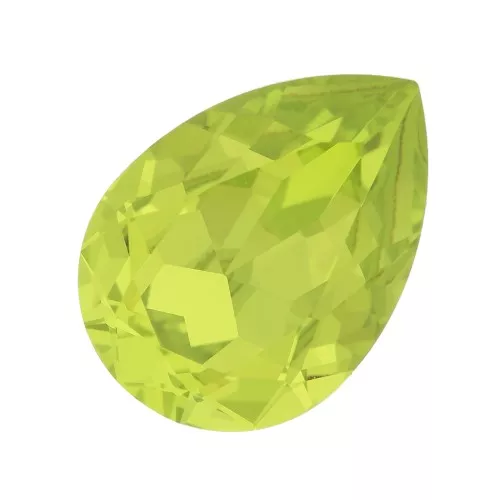8x6mm PureCrystal 4320 Pear Fancy Stone - Citrus green x1
