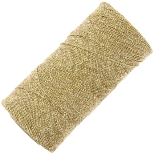 0,5mm Linhasita waxed thread spool for micro macramé - Gold (Ouro) x335m