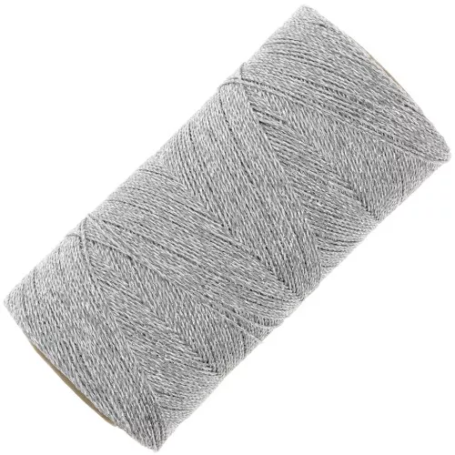 0,5mm Linhasita waxed thread spool for micro macramé - Silver (Prata) x335m