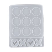 Silicone mould for resin Tic Tac Toe x1