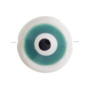 8mm Round Mother-of-Pearl bead eye pattern - Natural - Green x1|raw }}