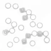 Crimp beads 2mm Fine silver plating x200