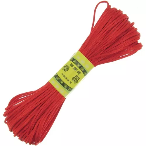 1.5mm Polyester rat tail cord - Red x20m
