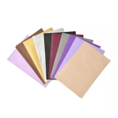Plain tissue paper assortment - Brown - Purple x100