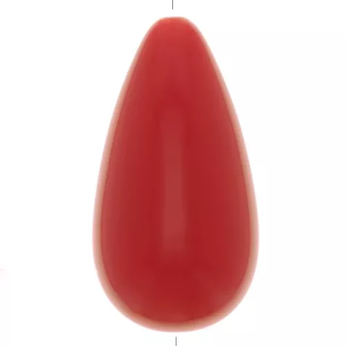 26x14mm Pear-shaped resin bead - Dark red x1