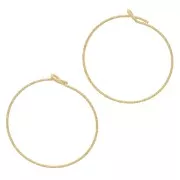 25x0.8mm diamond-cut Hoop earrings - Fine Gold Plated x2