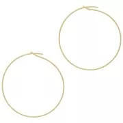 35x0.8mm diamond-cut Hoop earrings - Fine Gold Plated x2