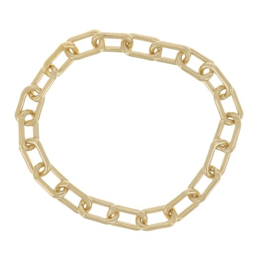 2.4mm Fine Rectangle Chain Ring - Size 51 - Gold filled x1