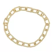 2.4mm Fine Rectangle Chain Ring - Size 59 - Gold filled x1
