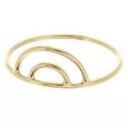 Fine double arch ring - Size 49 - Gold filled x1