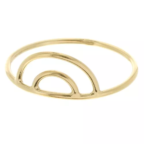 Fine double arch ring - Size 51 - Gold filled x1