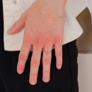 Fine double arch ring - Size 54 - Gold filled x1