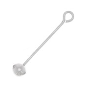 17x0.6mm 925 Sterling Silver Eye pin with unscrewable ball x1