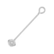 17x0.6mm 925 Sterling Silver Eye pin with unscrewable ball x1