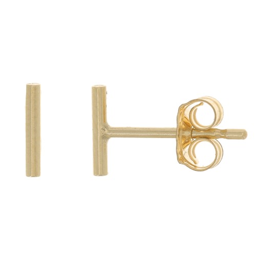 6mm T shape earstuds - Gold filled x2