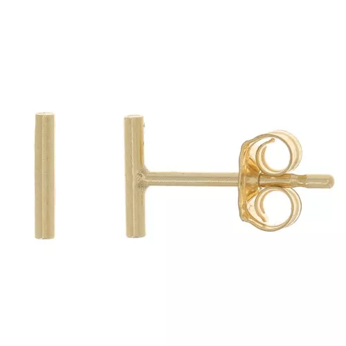 6mm T shape earstuds - Gold filled x2