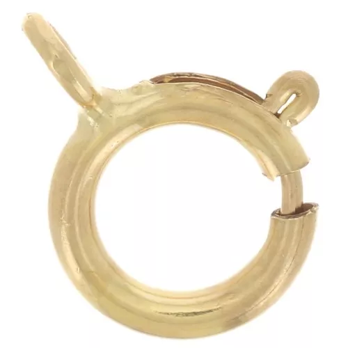 6mm Spring Clasps with open ring - Gold filled x100