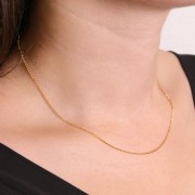 1.3mm Belcher chain chocker - Gold filled x41cm