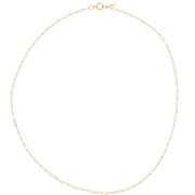 1.7mm Rectangle mesh choker - Gold filled x41cm|raw }}