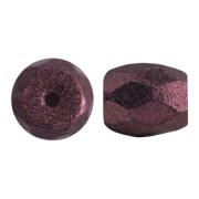 6x5mm Glass beads Baros® by Puca® - Burgundy Metallic Mat x10g