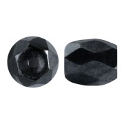 6x5mm Glass beads Baros® by Puca® - Jet Hematite x10g