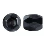 6x5mm Glass beads Baros® by Puca® - Jet Hematite x10g
