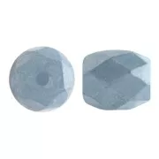 6x5mm Glass beads Baros® by Puca® - Opaque Blue Ceramic Look x10g