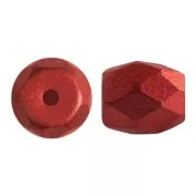 6x5mm Glass beads Baros® by Puca® - Red Metallic Mat x10g