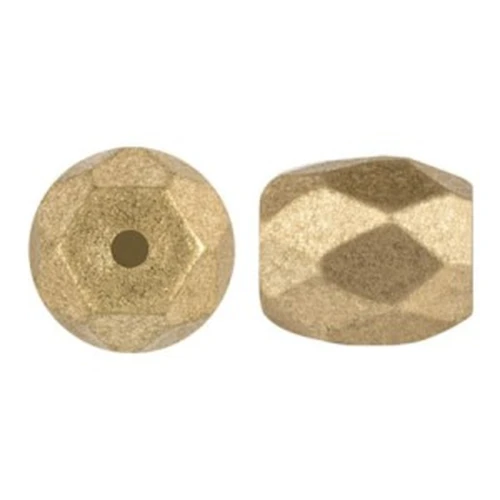 6x5mm Glass beads Baros® by Puca® - Gold Mat x10g
