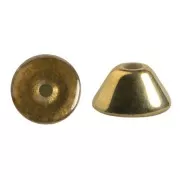 4x2mm Glass beads Konos® by Puca® - Crystal Dorado x10g