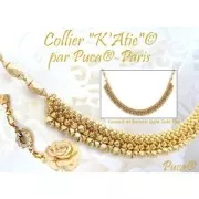 4x2mm Glass beads Konos® by Puca® - Crystal Capri Gold x10g