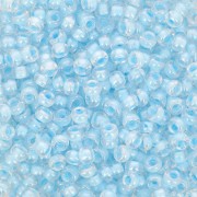 Preciosa 9/0 2.5 mm Seed Beads - Crystal with Aquamarine-Colored Pearl Interior x 20 g